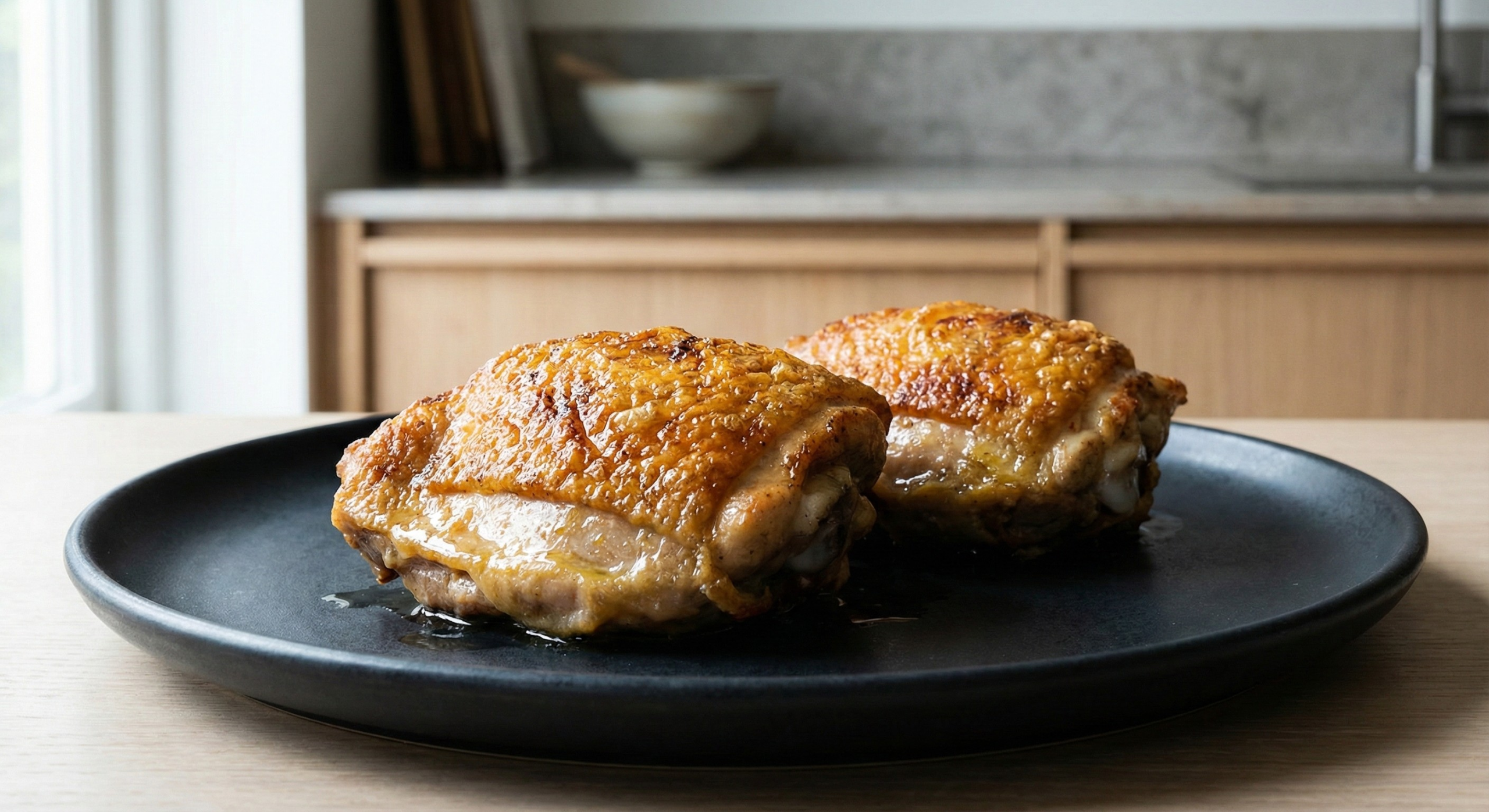 Crispy kyllinglår på et fat på et bord