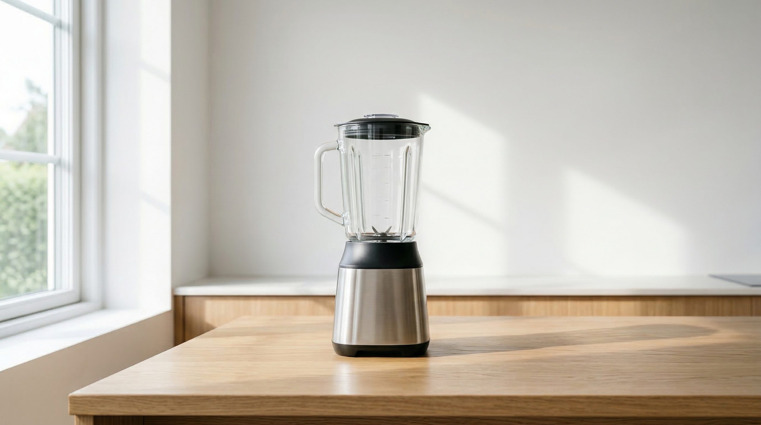 En enkel blender på en kjøkkenbenk