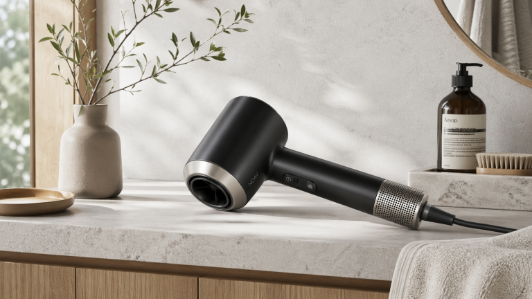 En hårføner på et bad