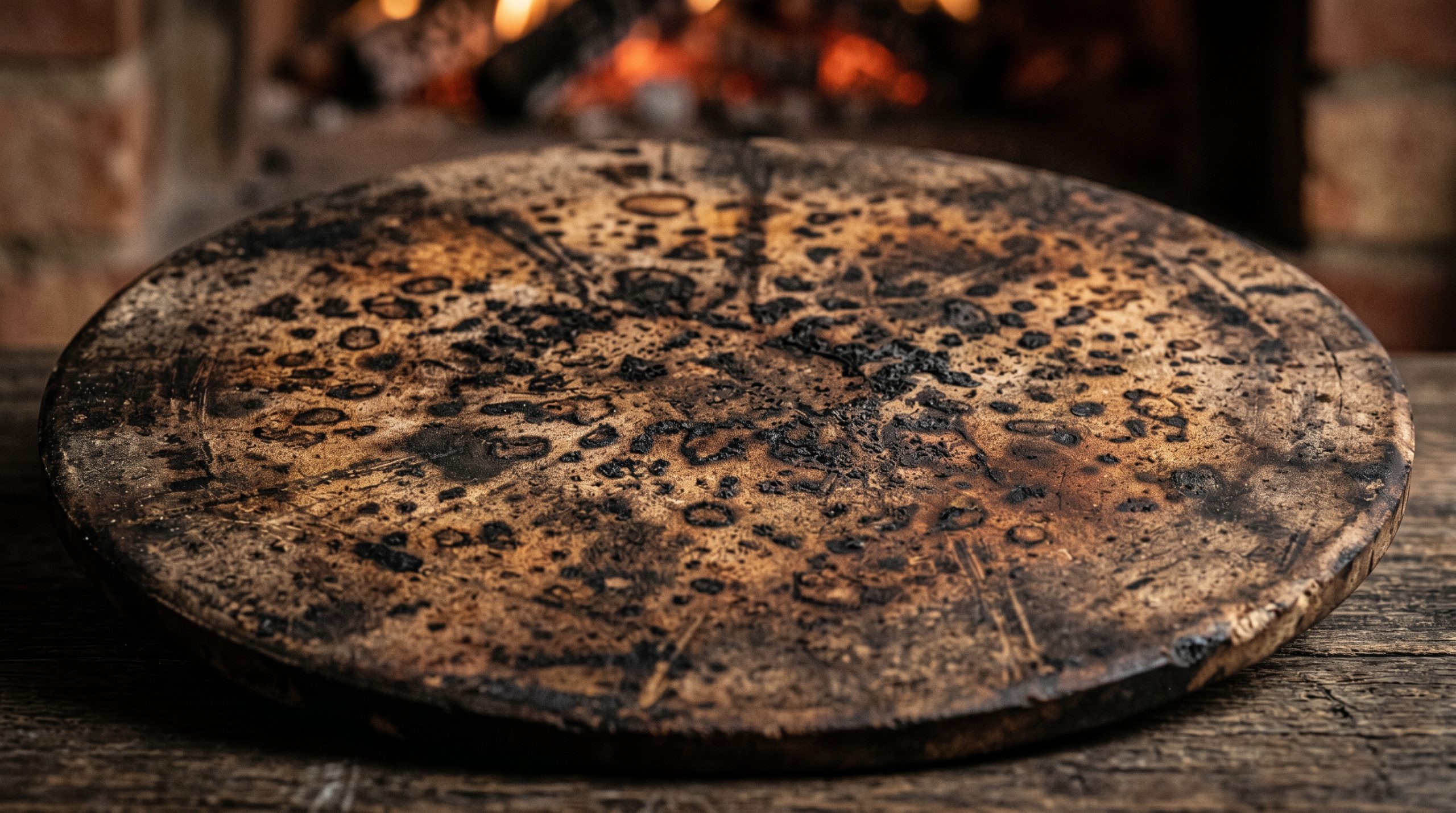 En pizzastein som har sett bedre dager